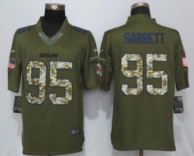 2017 NFL New Nike Cleveland Browns #95 Garrett Green Salute To Service Limited Jersey->customized nba jersey->Custom Jersey